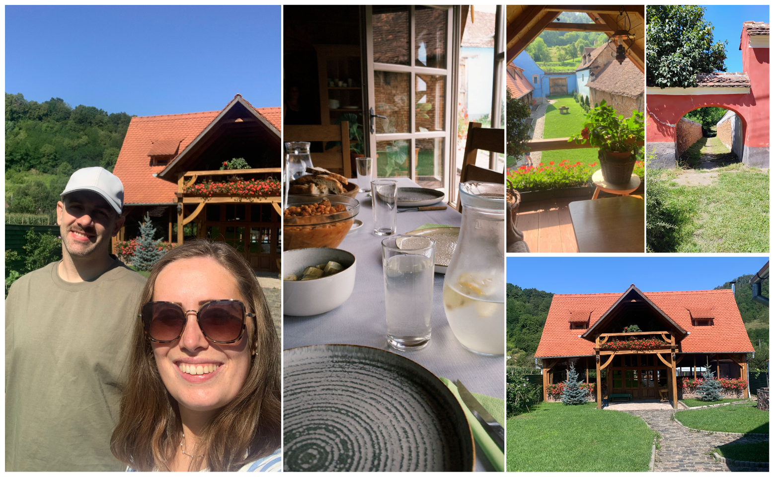 Collage of photos of Copsa Mare House, Biertan.
